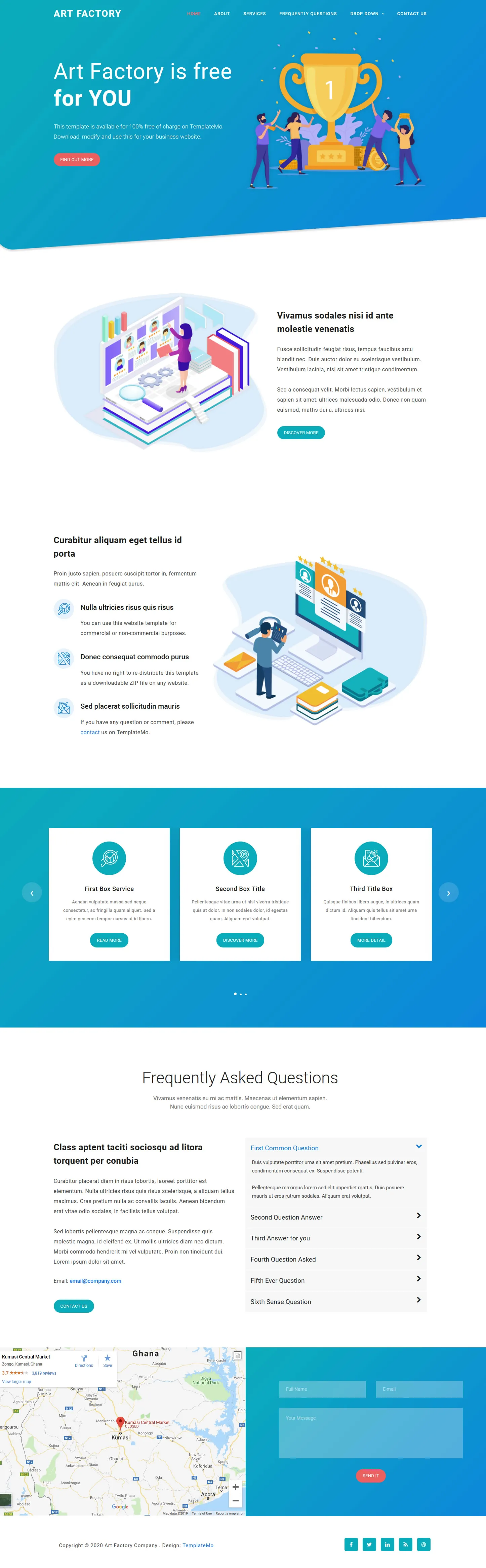Art Factory Bootstrap Landing Page Template
