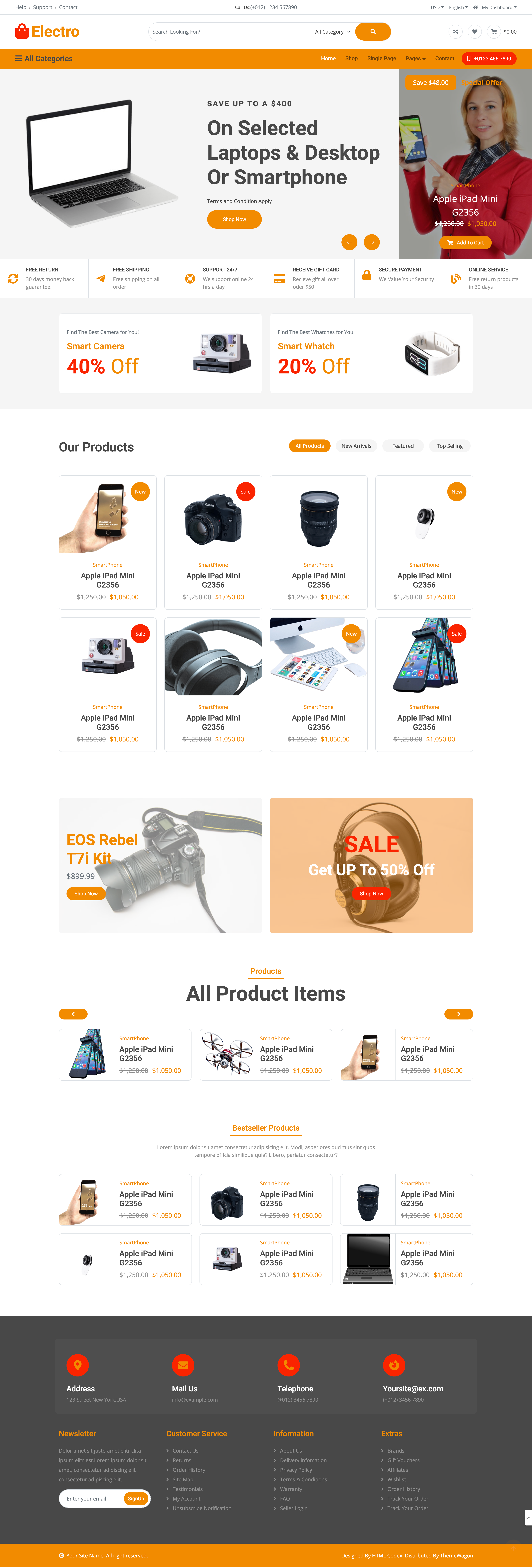 Electro – Free Bootstrap 5 eCommerce Website