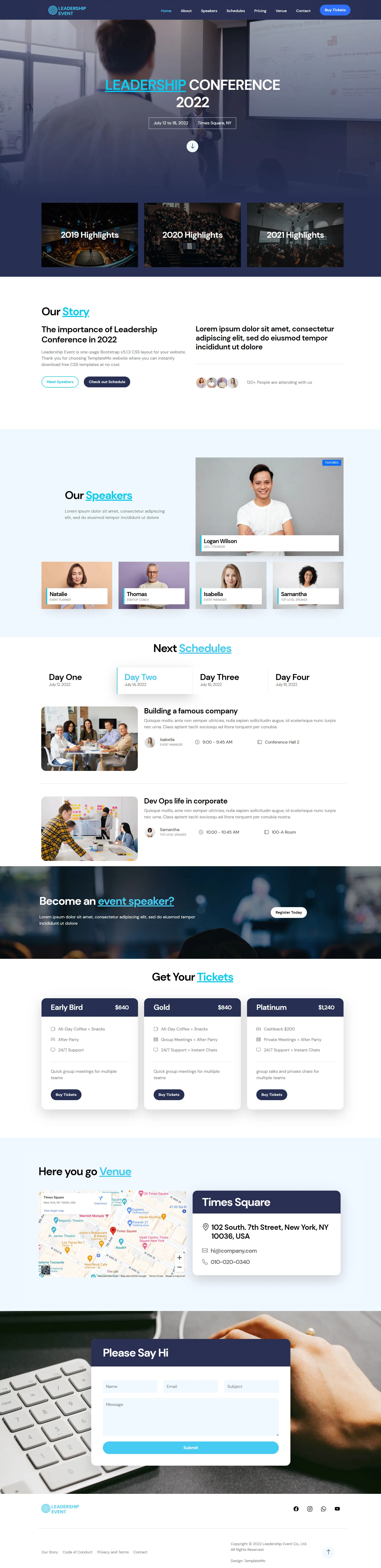 Leadership Event HTML Bootstrap Template