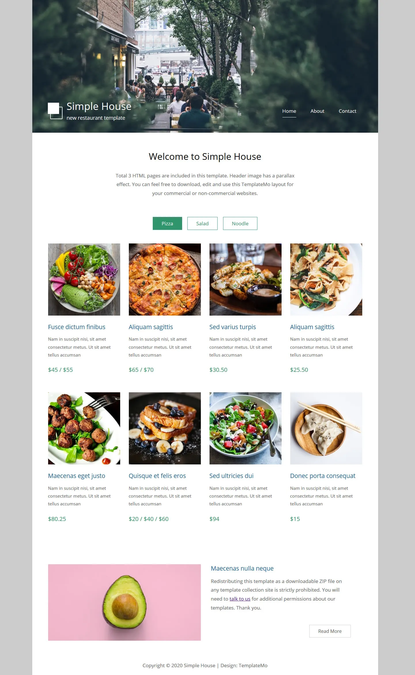 Minimal Simple House HTML Template Design
