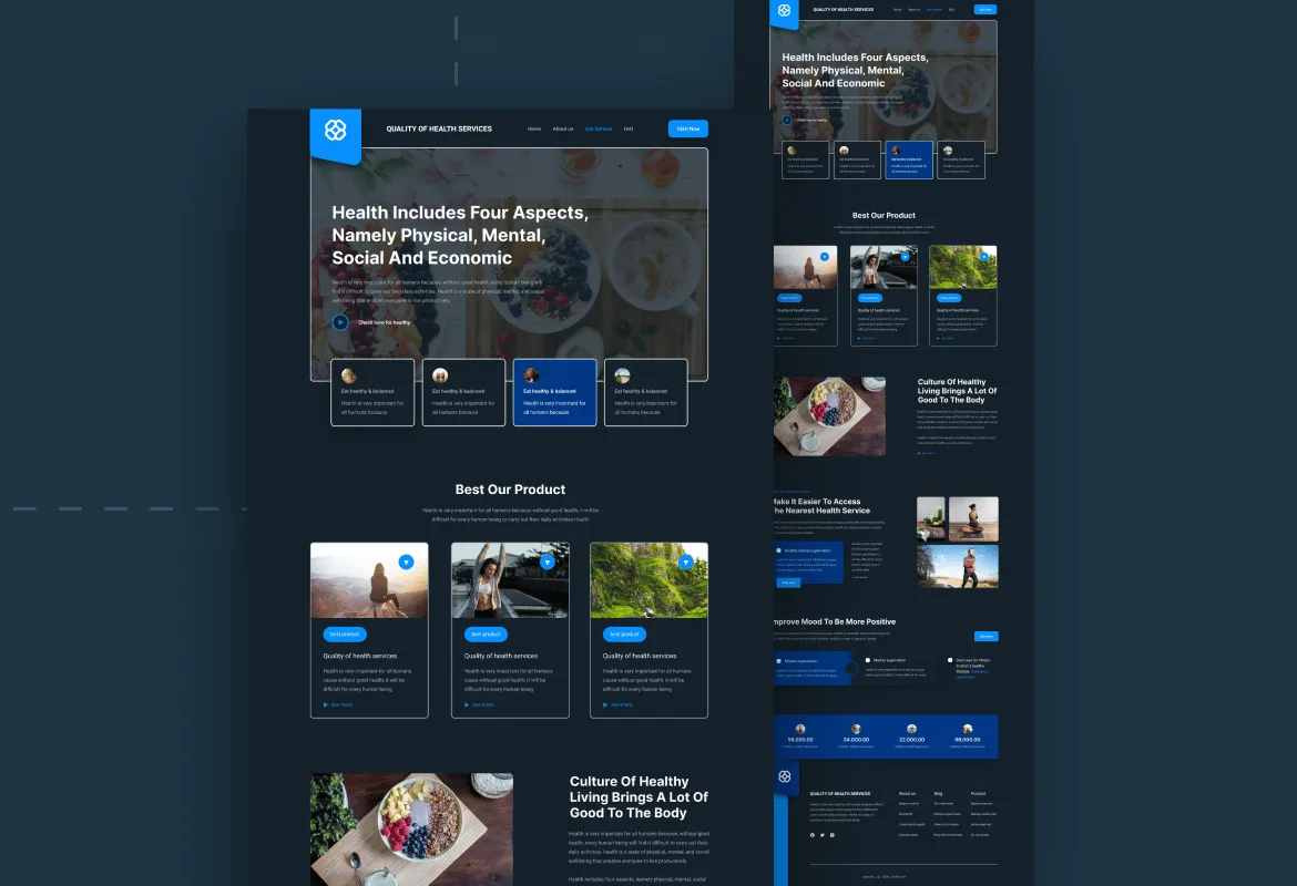 Quality Health Service Landing Page Template
